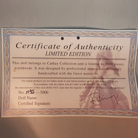 Porcelain Indian Doll 8" Indian Girl Beaded Prince - Picture 4 of 4